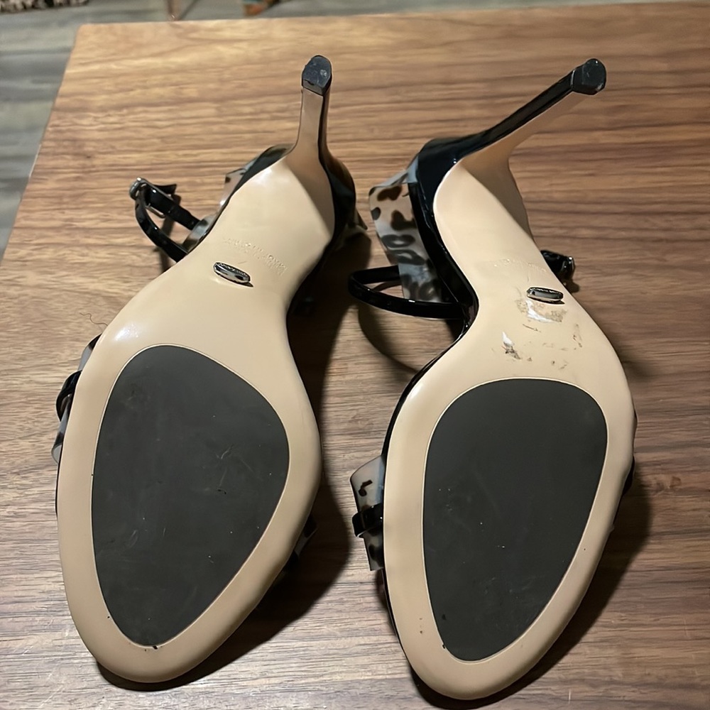 Leopard Print Two Strap Heel Sandals - image 4